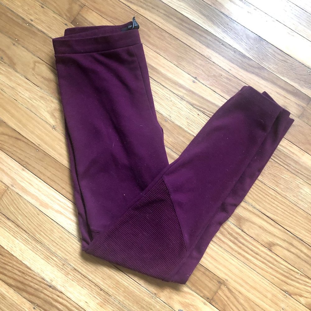 Forever 21 Maroon Detailed Leggings
